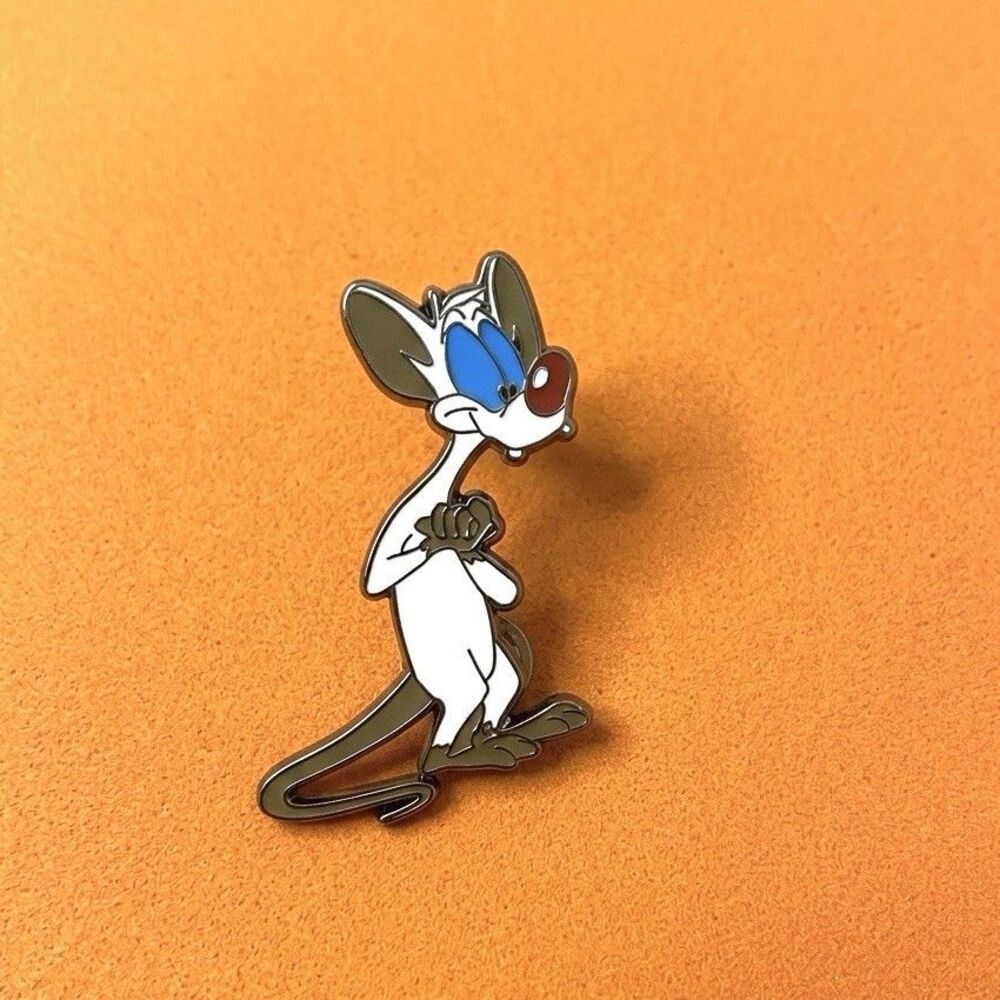 Pinky and the Brain Enamel Pin Warner Bros Cartoon Animaniacs Mouse Lapel Pin